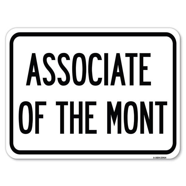 Signmission Associate of the Month Heavy-Gauge Aluminum Rust Proof Parking Sign, 18" x 24", A-1824-23414 A-1824-23414 - main